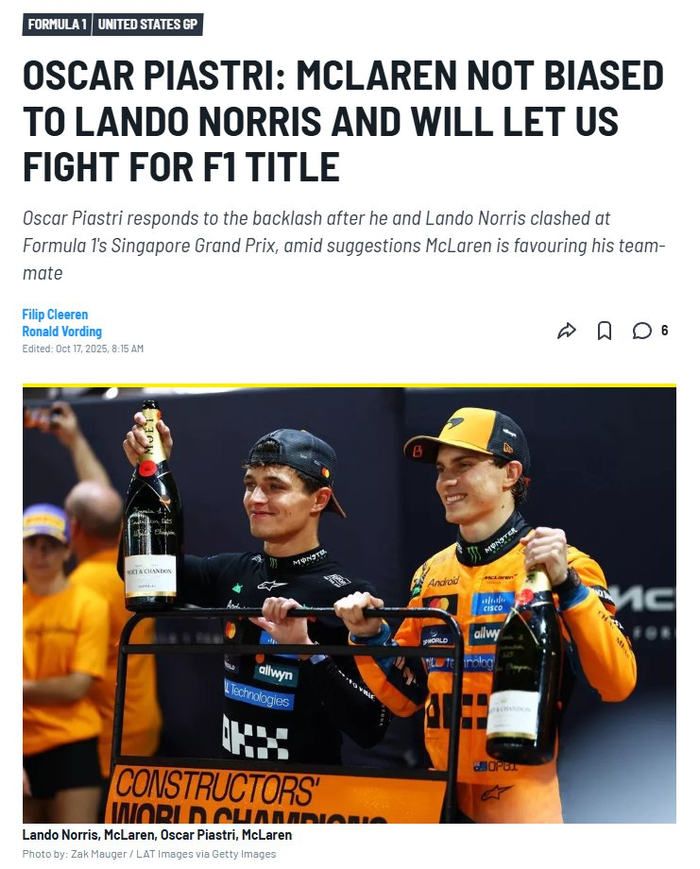 包含迈凯伦鏖战红牛车队，诺里斯带队取胜的词条